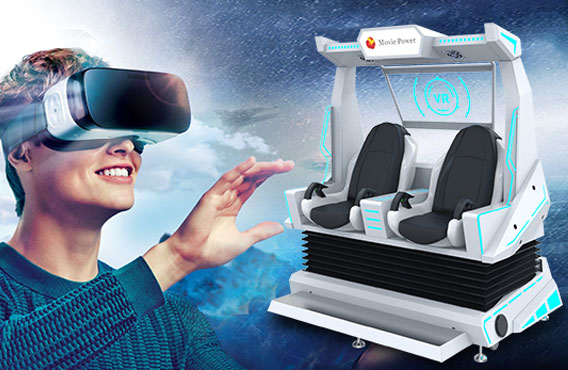 Zwei Stühle 9D ärgern VR-Kino-Ausrüstungs-Vergnügungspark-Fahrten 0